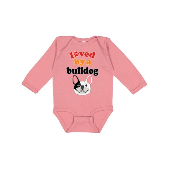 Inktastic French Bulldog Gift Boys or Girls Long Sleeve Baby Bodysuit
