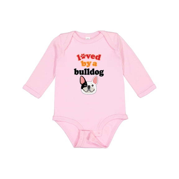 Inktastic French Bulldog Gift Boys or Girls Long Sleeve Baby Bodysuit