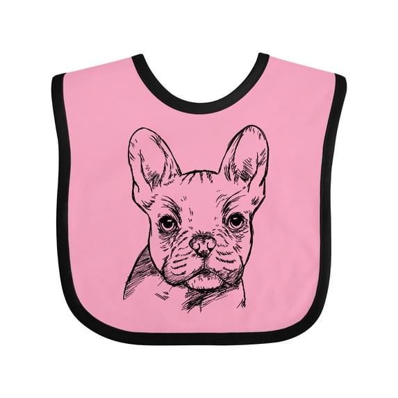 Inktastic French Bulldog Portrait Boys or Girls Baby Bib