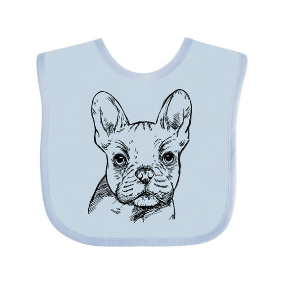 Inktastic French Bulldog Portrait Boys or Girls Baby Bib