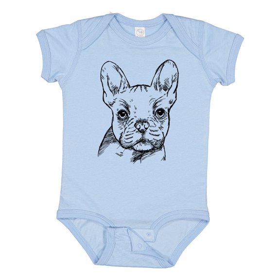 Inktastic French Bulldog Portrait Boys or Girls Baby Bodysuit