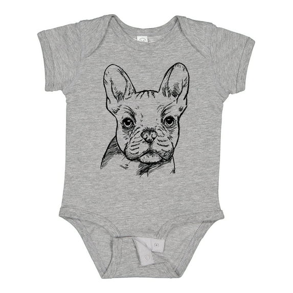 Inktastic French Bulldog Portrait Boys or Girls Baby Bodysuit