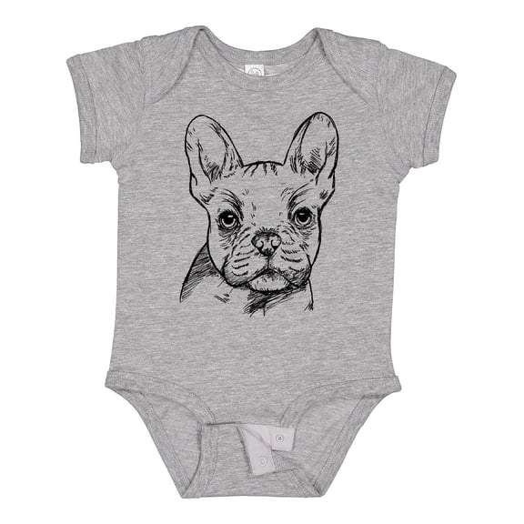 Inktastic French Bulldog Portrait Boys or Girls Baby Bodysuit