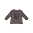 thumbnail image 1 of Inktastic French Bulldog Portrait Boys or Girls Long Sleeve Toddler T-Shirt, 1 of 5