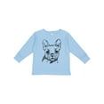 thumbnail image 1 of Inktastic French Bulldog Portrait Boys or Girls Long Sleeve Toddler T-Shirt, 1 of 5
