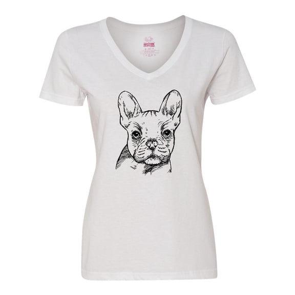 Inktastic French Bulldog Portrait Women's V-Neck T-Shirt