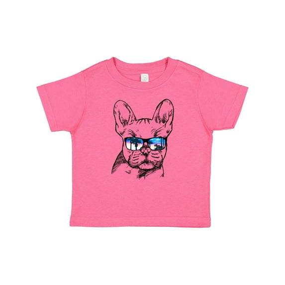 Inktastic French Bulldog Portrait with Sunglasses Boys or Girls Baby T-Shirt