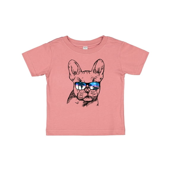 Inktastic French Bulldog Portrait with Sunglasses Boys or Girls Baby T-Shirt
