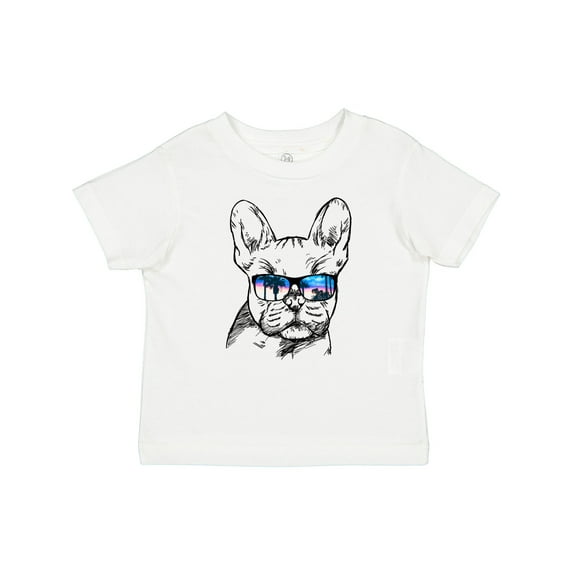 Inktastic French Bulldog Portrait with Sunglasses Boys or Girls Baby T-Shirt