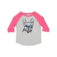 thumbnail image 1 of Inktastic French Bulldog Portrait with Sunglasses Boys or Girls Toddler T-Shirt, 1 of 5