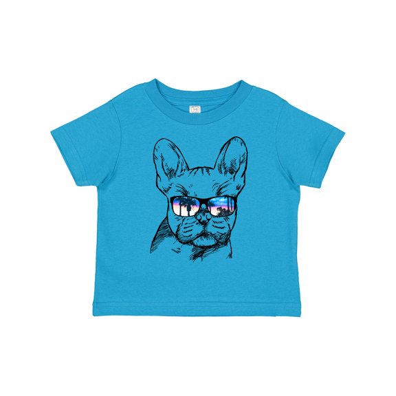 Inktastic French Bulldog Portrait with Sunglasses Boys or Girls Toddler T-Shirt