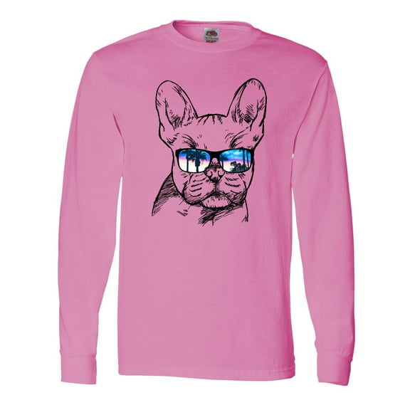 Inktastic French Bulldog Portrait with Sunglasses Long Sleeve T-Shirt