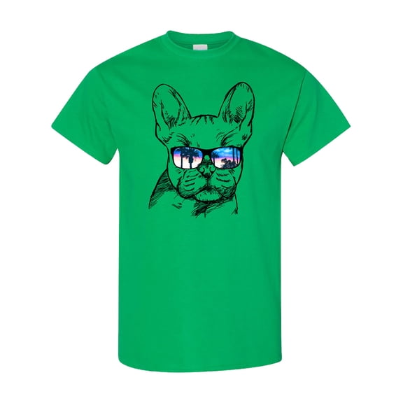 Inktastic French Bulldog Portrait with Sunglasses T-Shirt