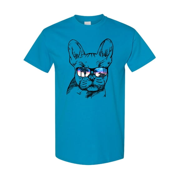 Inktastic French Bulldog Portrait with Sunglasses T-Shirt