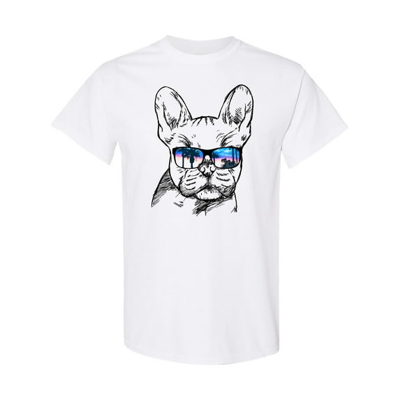 Inktastic French Bulldog Portrait with Sunglasses T-Shirt