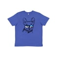 thumbnail image 1 of Inktastic French Bulldog Portrait with Sunglasses Youth T-Shirt, 1 of 5