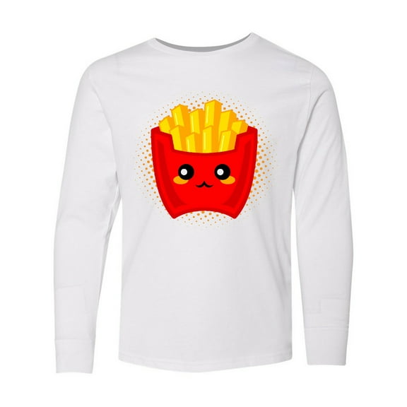 Inktastic French Fries Funny Food Long Sleeve Youth T-Shirt