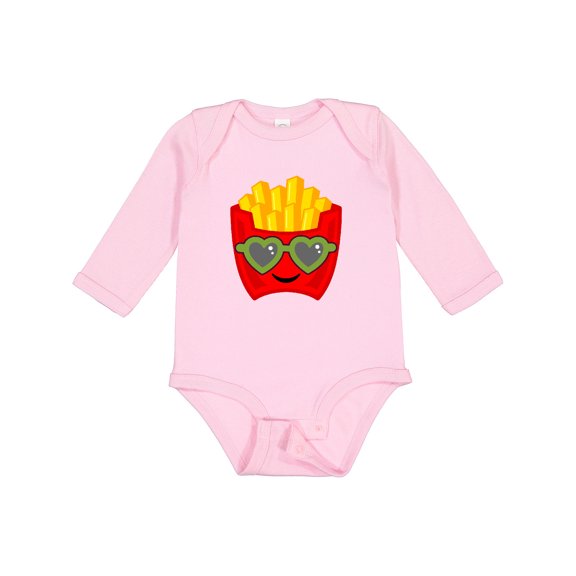 Inktastic French Fries Funny Fry Lover Boys or Girls Long Sleeve Baby Bodysuit