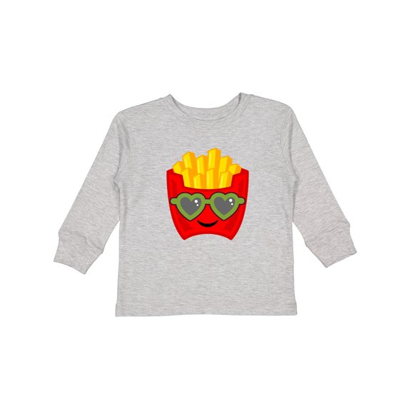 Inktastic French Fries Funny Fry Lover Boys or Girls Long Sleeve Toddler T-Shirt