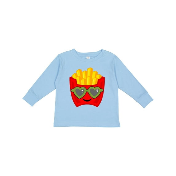 Inktastic French Fries Funny Fry Lover Boys or Girls Long Sleeve Toddler T-Shirt