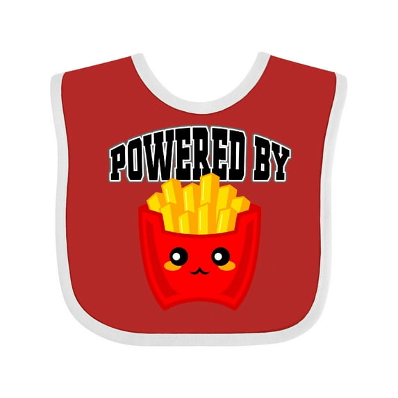 Inktastic French Fries Powered by Fries Boys or Girls Baby Bib