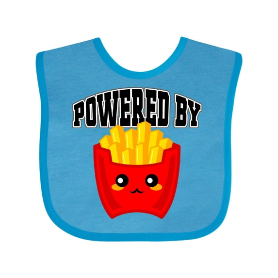 Inktastic French Fries Powered by Fries Boys or Girls Baby Bib