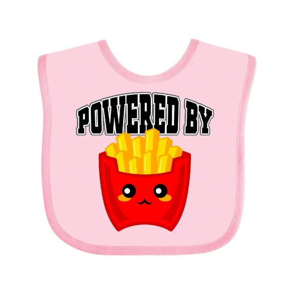 Inktastic French Fries Powered by Fries Boys or Girls Baby Bib