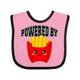 thumbnail image 1 of Inktastic French Fries Powered by Fries Boys or Girls Baby Bib, 1 of 4