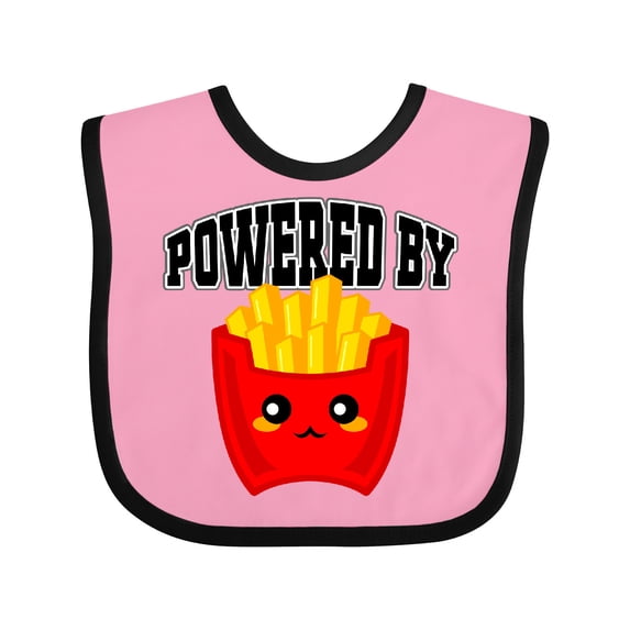 Inktastic French Fries Powered by Fries Boys or Girls Baby Bib