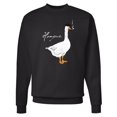 thumbnail image 1 of Inktastic French Goose Says Honque Adult Sweatshirt, 1 of 4