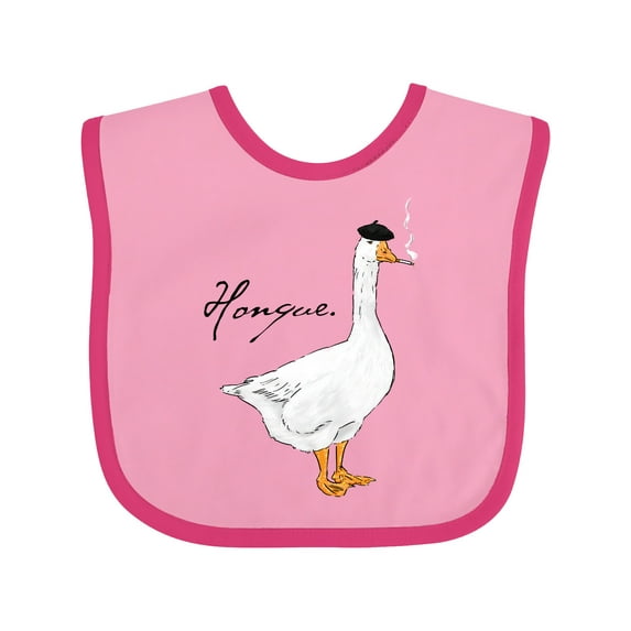 Inktastic French Goose Says Honque Boys or Girls Baby Bib