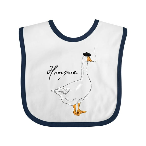 Inktastic French Goose Says Honque Boys or Girls Baby Bib