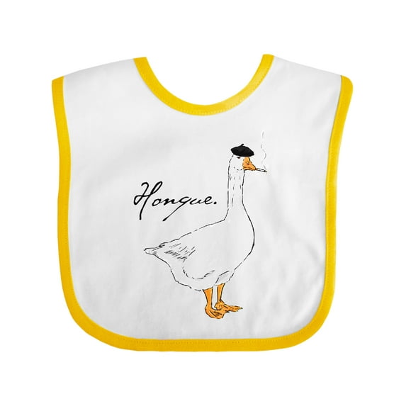 Inktastic French Goose Says Honque Boys or Girls Baby Bib