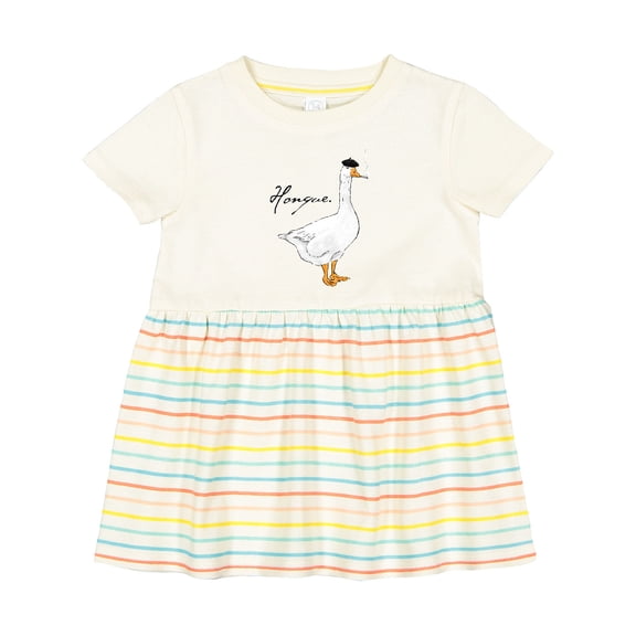 Inktastic French Goose Says Honque Girls Baby Dress
