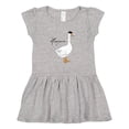 thumbnail image 1 of Inktastic French Goose Says Honque Girls Baby Dress, 1 of 5