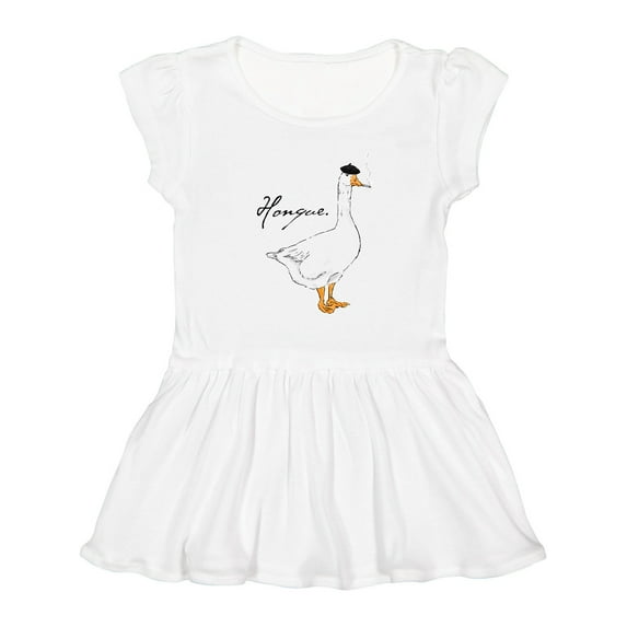 Inktastic French Goose Says Honque Girls Toddler Dress