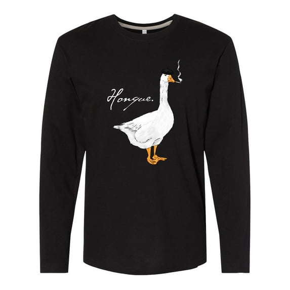Inktastic French Goose Says Honque Long Sleeve T-Shirt