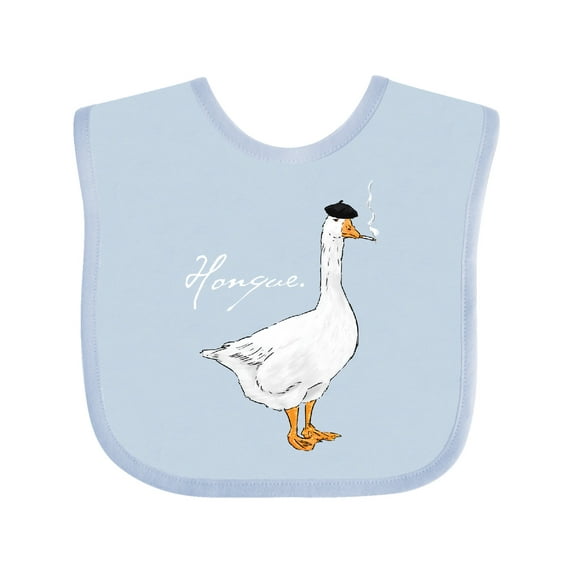 Inktastic French Goose Says Honque Boys or Girls Baby Bib