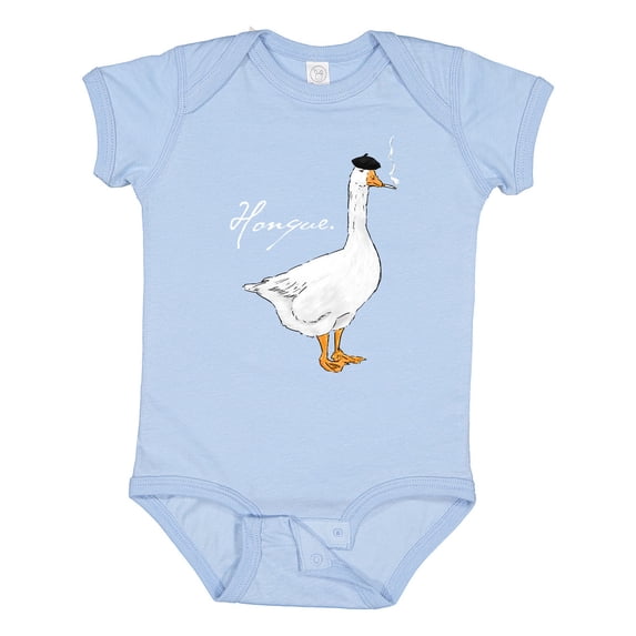 Inktastic French Goose Says Honque Boys or Girls Baby Bodysuit