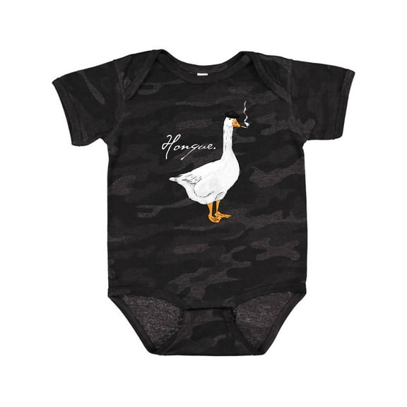 Inktastic French Goose Says Honque Boys or Girls Baby Bodysuit