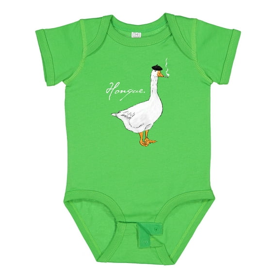 Inktastic French Goose Says Honque Boys or Girls Baby Bodysuit