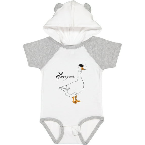 Inktastic French Goose Says Honque Boys or Girls Baby Bodysuit