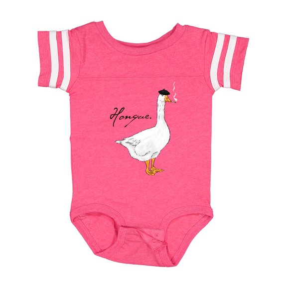 Inktastic French Goose Says Honque Boys or Girls Baby Bodysuit