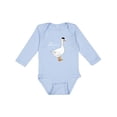thumbnail image 1 of Inktastic French Goose Says Honque Boys or Girls Long Sleeve Baby Bodysuit, 1 of 5