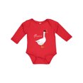 thumbnail image 1 of Inktastic French Goose Says Honque Boys or Girls Long Sleeve Baby Bodysuit, 1 of 5