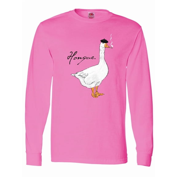 Inktastic French Goose Says Honque Long Sleeve T-Shirt