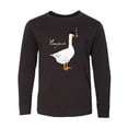 thumbnail image 1 of Inktastic French Goose says Honque Long Sleeve Youth T-Shirt, 1 of 5