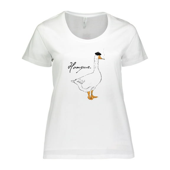 Inktastic French Goose says Honque Women's Plus Size T-Shirt