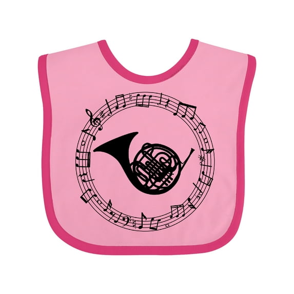 Inktastic French Horn Music Boys or Girls Baby Bib