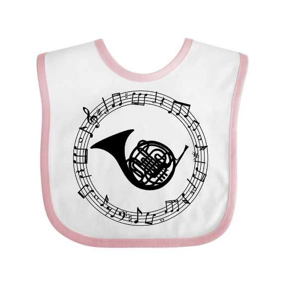 Inktastic French Horn Music Boys or Girls Baby Bib